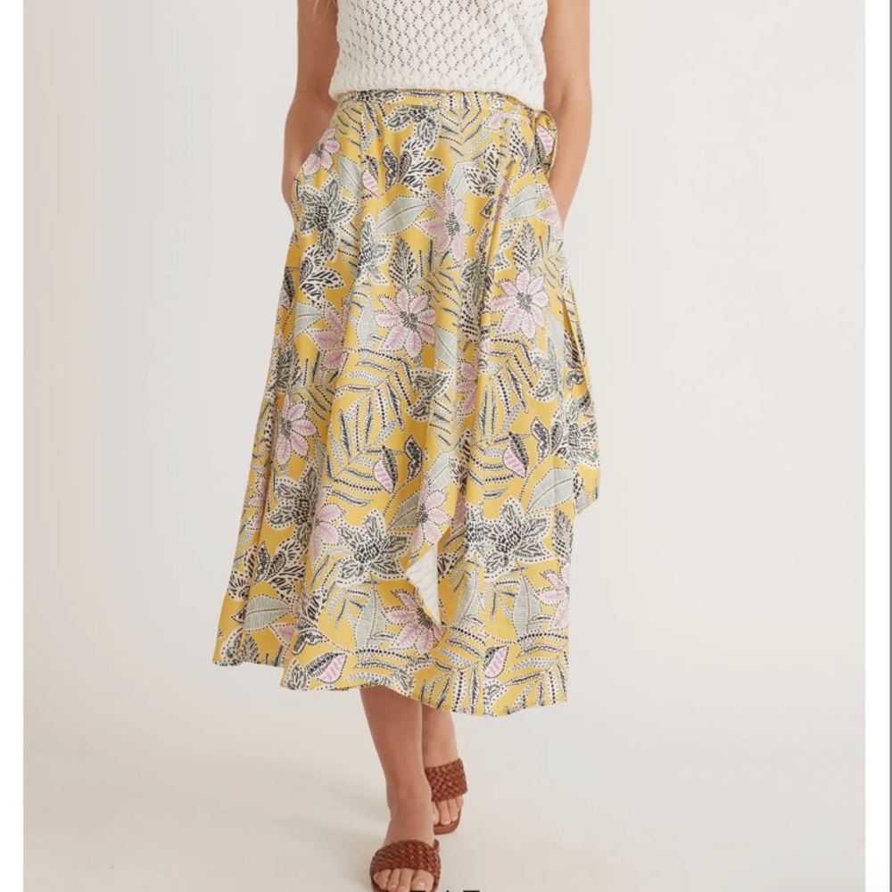 Marine Layer Anna Floral Print Wrap Skirt - size XS